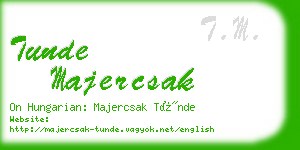 tunde majercsak business card